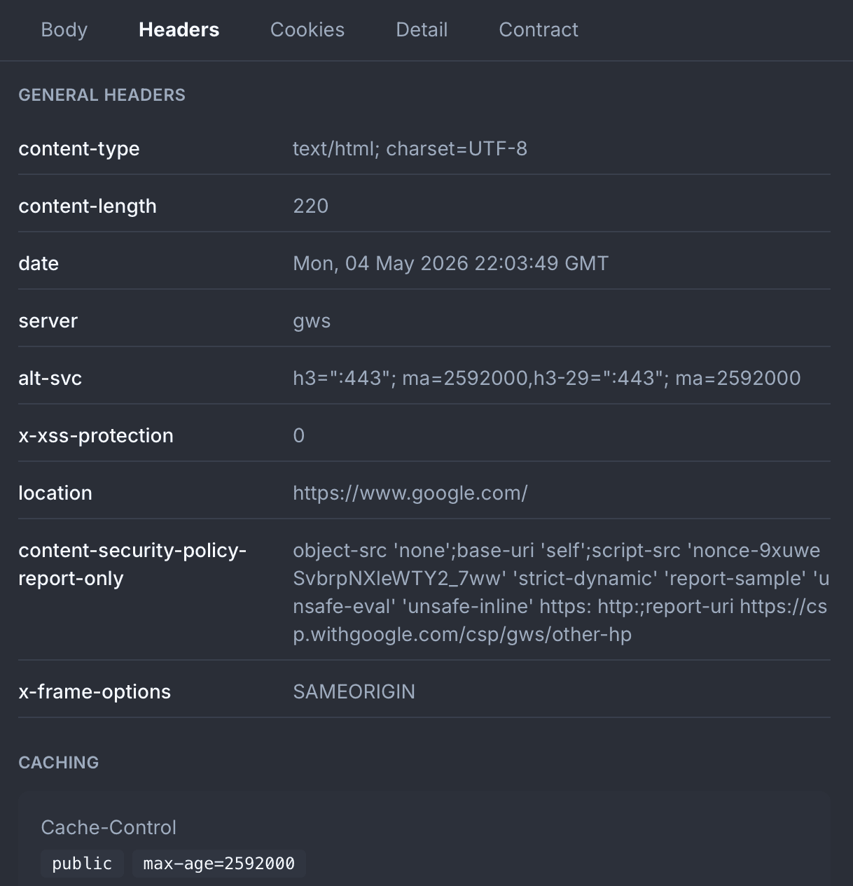 Headers Inspector
