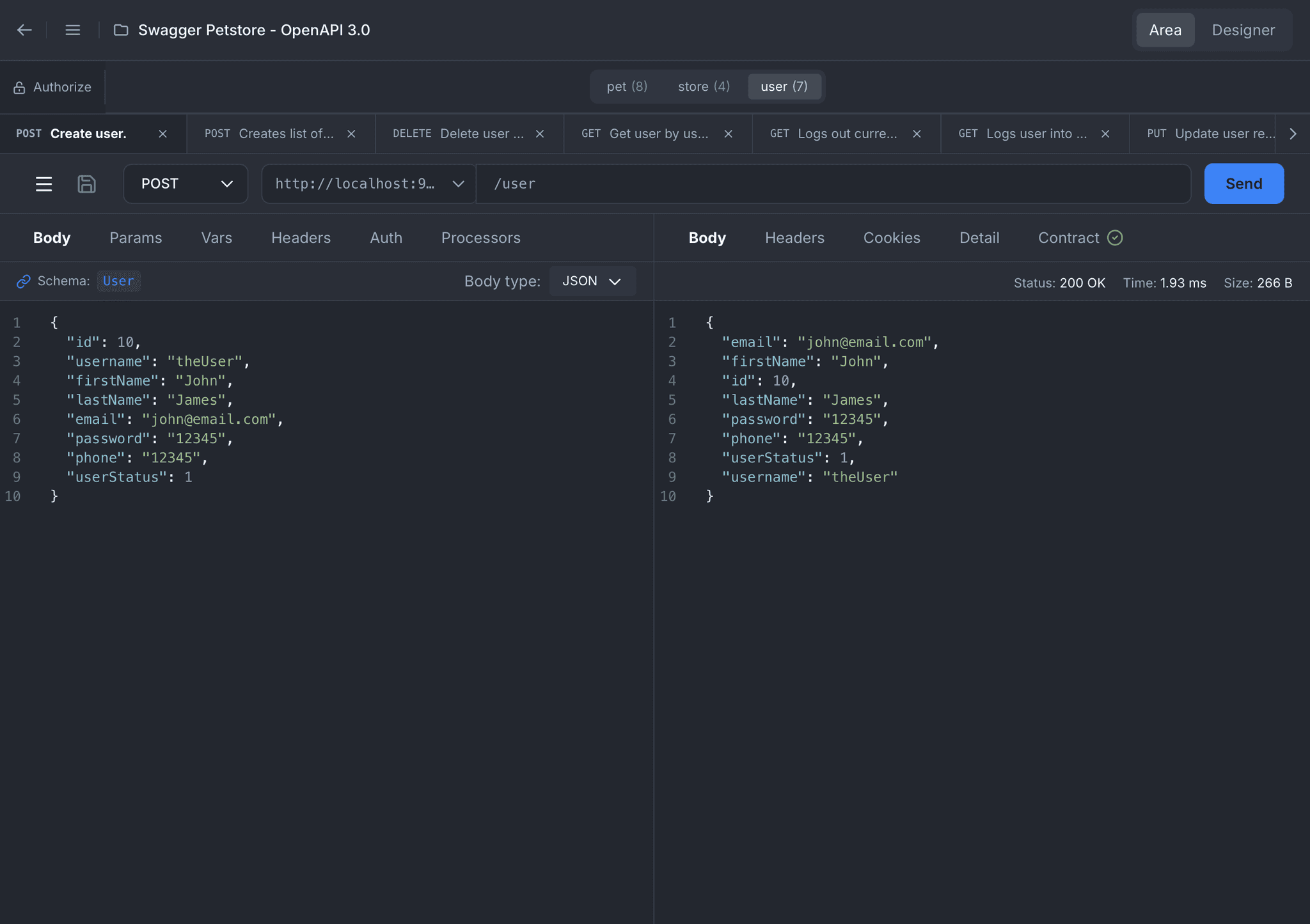 Area Mode — Test While You Design